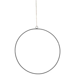 NANU-NANA Frühlingsdeko*3er Set Deko-Ringe, Schwarz/matt