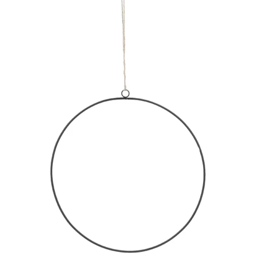 NANU-NANA Frühlingsdeko*3er Set Deko-Ringe, Schwarz/matt