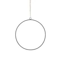 NANU-NANA Frühlingsdeko*3er Set Deko-Ringe, Schwarz/matt