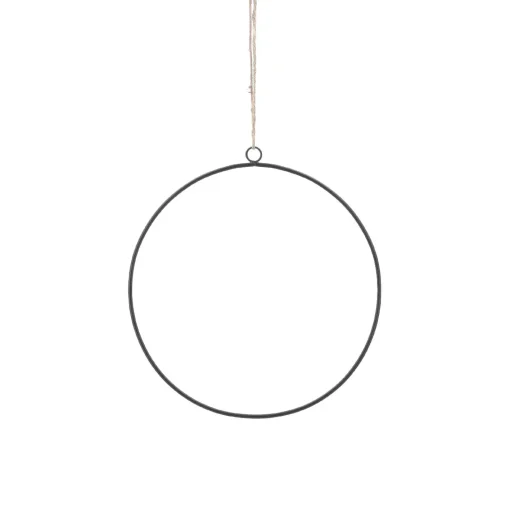 NANU-NANA Frühlingsdeko*3er Set Deko-Ringe, Schwarz/matt