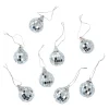 NANU-NANA Deko-Anhänger|Weihnachtsbaumschmuck*8er Set Discokugel, Silber, 3 Cm