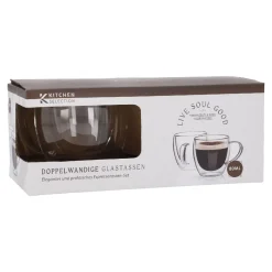 NANU-NANA Shop The Geschenk|Küche*2er Set Doppelwand-Espressoglas, 80 Ml