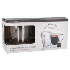 NANU-NANA Shop The Geschenk|Küche*2er Set Doppelwand-Teeglas, 350 Ml