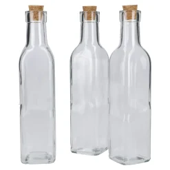 NANU-NANA Gastgeschenke|Tischdeko Hochzeit*3er Set Flasche Mit Korken, 250 Ml