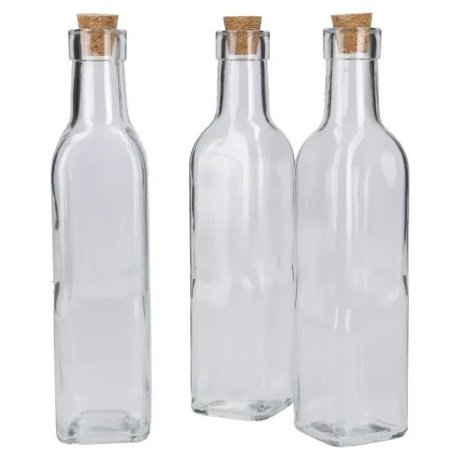 NANU-NANA Gastgeschenke|Tischdeko Hochzeit*3er Set Flasche Mit Korken, 250 Ml