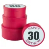 NANU-NANA Geschenkverpackung|Geburtstag*4er Set Geschenkkarton Geburtstag/30, Rund