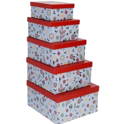 NANU-NANA Geschenkverpackung|Geschenkideen*5er Set Geschenkkarton Motiv, Blau