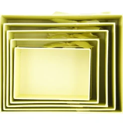 NANU-NANA Geschenkverpackung*5er Set Geschenkkarton Schleife, Gelb