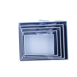 NANU-NANA Geschenkverpackung*5er Set Geschenkkarton Schleife, Rauchblau