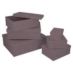 NANU-NANA Geschenkverpackung|Geschenkideen*6er Set Geschenkkarton Uni, Lila