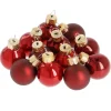 NANU-NANA Weihnachtsbaumschmuck|Adventskränze & Zubehör*12er Set Glaskugeln 2,5 Cm, Rot