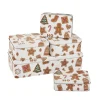 NANU-NANA Geschenkideen|Weihnachtsbäckerei*5er Set Keksdose Keksmix, Eckig, Weiß