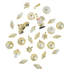 NANU-NANA Weihnachtsbaumschmuck*27er Set Kugelset Kunststoff, Champagner