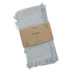 NANU-NANA Küche*2er Set Platzset Fransen, Blau, 33 X 48 Cm