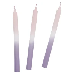 NANU-NANA Kerzen & Kerzenständer*3er Set Stabkerze, Rosa/weiß/flieder, 25 Cm