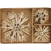 NANU-NANA Weihnachtsbaumschmuck*9er Set Strohanhänger Sterne, Schwarz
