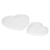 NANU-NANA Salty- Und Candybar|Schalen & Tabletts*2er Set Tablett Herz, Weiß