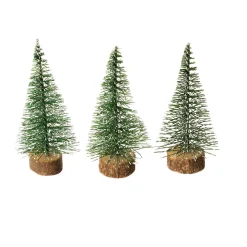 NANU-NANA Weihnachtstraditionen|Shop The Look Xmas*3er Set Tanne Mit Schnee, Mini, Grün, 6 Cm