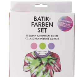 NANU-NANA Fashion*3er Set Textilfarbe Batik, DIY, Lila/grün/pink