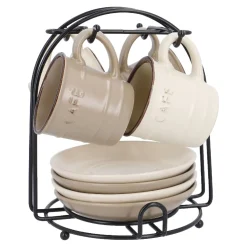 NANU-NANA Küche*Espresso-Set Cafe, Braun/creme