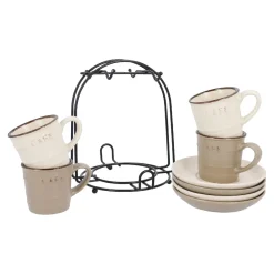 NANU-NANA Küche*Espresso-Set Cafe, Braun/creme