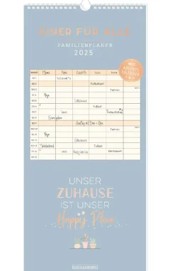 NANU-NANA Kalender & Planer*Familienplaner 2025, Petrol