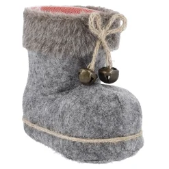 NANU-NANA Nikolaus|Geschenkverpackungen*Fellstiefel, Grau, 14 Cm