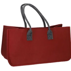 NANU-NANA Fashion*Filztasche Kamin, Rot/dunkelgrau