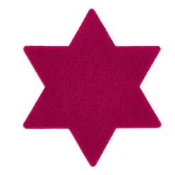 NANU-NANA Küche|Weihnachtsdeko*Filz-Untersetzer Stern, Pink, 13 Cm