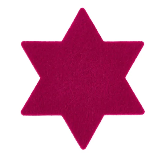NANU-NANA Küche|Weihnachtsdeko*Filz-Untersetzer Stern, Pink, 13 Cm