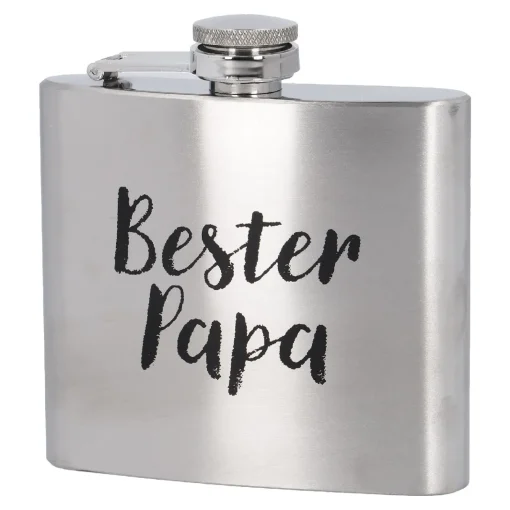 NANU-NANA Geschenkideen*Flachmann Spruch, Bester Papa, 150 Ml