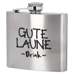 NANU-NANA Geschenkideen*Flachmann Spruch, Gute Laune, 150 Ml
