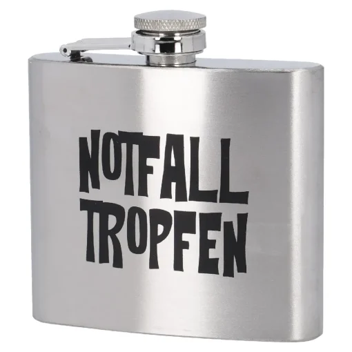 NANU-NANA Geschenkideen*Flachmann Spruch, Notfalltropfen, 150 Ml