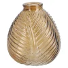 NANU-NANA Vasen & Kunstblumen|Herbstdeko*Flaschenvase Blatt, Braun/bauchig, 13 Cm