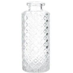 NANU-NANA Tischdeko Hochzeit|Vasen & Kunstblumen*Flaschen-Vase Rauten, Schmal