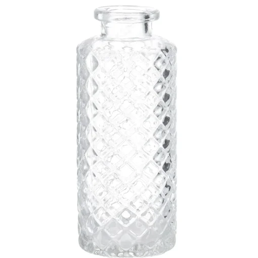 NANU-NANA Tischdeko Hochzeit|Vasen & Kunstblumen*Flaschen-Vase Rauten, Schmal