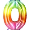 NANU-NANA Geburtstag*Folienballon Zahl 0, Bunt, 80 Cm