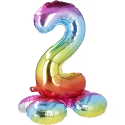 NANU-NANA Geburtstag*Folienballon Zahl 2, Stehend, 81 Cm