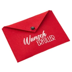 NANU-NANA Geschenkideen|Weihnachtsgeschenke*Geldgeschenk Umschlag, Wunscherfüller/rot, 17 X 12 Cm