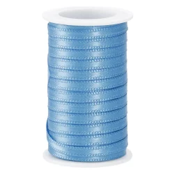 NANU-NANA Jga|Gastgeschenke*Geschenkband Satin, Hellblau, 3mm X 10m