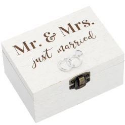 NANU-NANA Hochzeitsgeschenke|Hochzeitsdeko*Geschenkbox Mit Spieluhr, Mr. & Mrs., 10 X 7 Cm