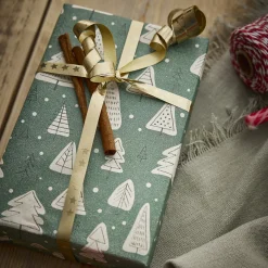 NANU-NANA Geschenkverpackungen*Geschenkpapier Graspapier, Bäume/grün, 1 X 3 M
