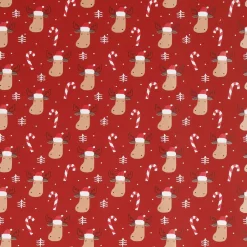 NANU-NANA Geschenkverpackungen|Weihnachten*Geschenkpapier Mix, Elch/rot, 2 M