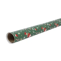 NANU-NANA Geschenkverpackungen|Weihnachten*Geschenkpapier Mix, Nussknacker/grün, 2 M