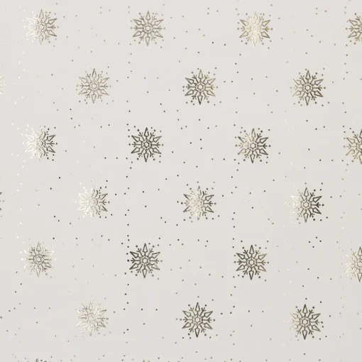NANU-NANA Geschenkverpackungen*Geschenkpapier Prägung, Schneeflocke/creme, 2 M