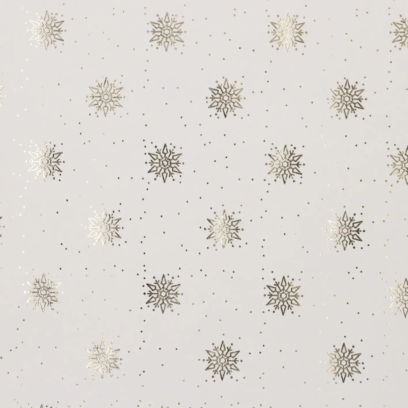 NANU-NANA Geschenkverpackungen*Geschenkpapier Prägung, Schneeflocke/creme, 2 M