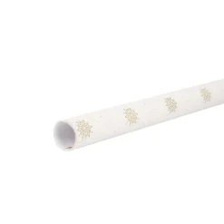 NANU-NANA Geschenkverpackungen*Geschenkpapier Prägung, Schneeflocke/creme, 2 M