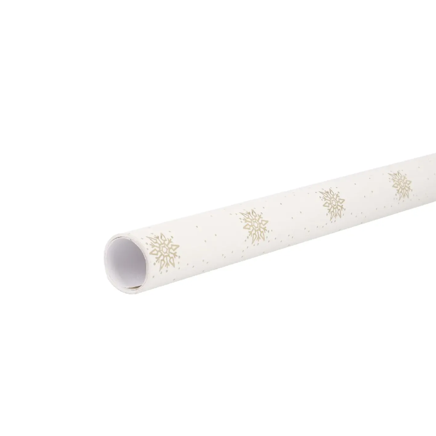 NANU-NANA Geschenkverpackungen*Geschenkpapier Prägung, Schneeflocke/creme, 2 M