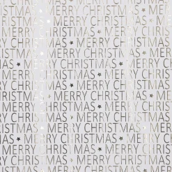 NANU-NANA Geschenkverpackungen|Weihnachten*Geschenkpapier Prägung/Schrift, Creme/gold, 2 M