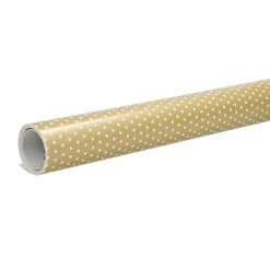 NANU-NANA Geschenkverpackung|Geschenkverpackungen*Geschenkpapier Punkte, Gold/weiß, 10 M